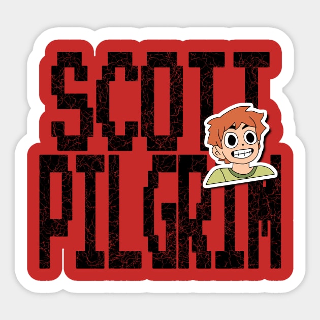 Scott Pilgrim (Vintage Look) Sticker by ClothesContact